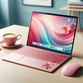 Stay in Style While Working with a Trendy Pink Laptop Computer In 2024